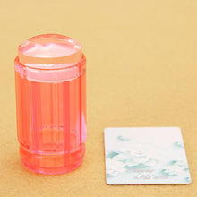 Transparent Nail Art Stamping Stamper Scraper Set 2.8cm Clear Jelly Nail Polish Stamp Manicure Tools J4U66