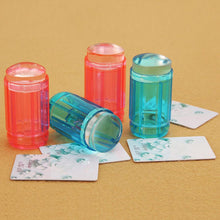 Transparent Nail Art Stamping Stamper Scraper Set 2.8cm Clear Jelly Nail Polish Stamp Manicure Tools J4U66