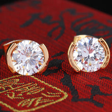 famous earring elegant 18k plated gold romantic crystal stud earrings for women weddings earrings jewelry J4U66