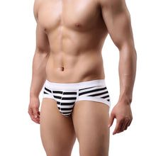 Fashion SimpleSexy Stripe men boxers Cotton Underwear Comfortable Casual shorts Pants underpants J4U66