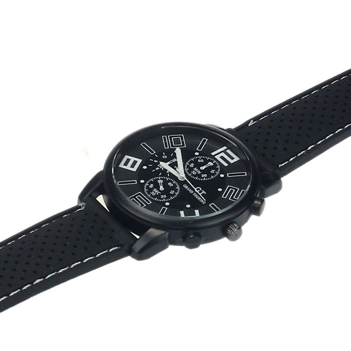 Luxury Brand Men Stainless Steel Sports Watches Analog Quartz Wristwatches rubber strap relogio masculino J4U66