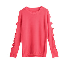 sweater women knitted pullover long sleeves hollow jumper top sweater blusas J4U66
