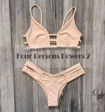 women bandage bikini set push up padded bra elastic swimsuit bathing swimwear k23 J4U66