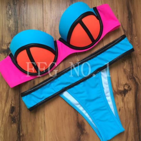 women bandage bikini set push up padded bra swimsuit bathing swimwear k75 J4U66
