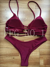 women bandage bikini set push up padded bra swimsuit bathing swimwear k74 J4U66