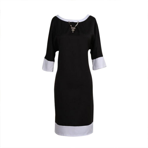 Dress Loose Floral Printed Big Size S-XXL Long Sleeves O-Neck Dress for vestidos J4U66