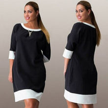 Dress Loose Floral Printed Big Size S-XXL Long Sleeves O-Neck Dress for vestidos J4U66