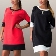 Dress Loose Floral Printed Big Size S-XXL Long Sleeves O-Neck Dress for vestidos J4U66