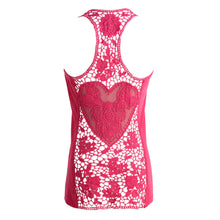 womens tank top sleeveless vest racerback solid casual women tops crochet hollow out blusas J4U66