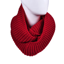 Women's Warm Infinity 2 Circle Cable Knit Long Scarf Cowl Neck Shawl & J4U66