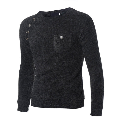 Fashion Brand Casual Sweatshirts O-Neck Striped Slim Fit Knittmens Pullovers Men Pullover Men M-XXL J4U66