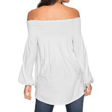 off shoulder top chiffon women blouses slash neck sexy office shirt ladies retro blouse shirt tops blusa J4U66