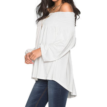 off shoulder top chiffon women blouses slash neck sexy office shirt ladies retro blouse shirt tops blusa J4U66