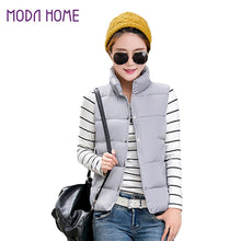 down jacket stand collar sleeveless women coat stud press pockets padded vest coat outerwear J4U66