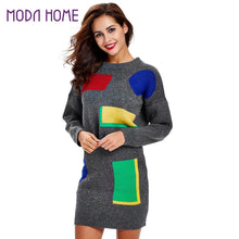 women knitted sweater dress long sleeve bodycon dress 2pcs set ladies party mini dress vestidos J4U66