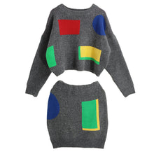 women knitted sweater dress long sleeve bodycon dress 2pcs set ladies party mini dress vestidos J4U66