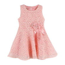 New Baby Girls Party Lace Dress Bow Princess Dresses 3 Colors Children Kids Noble Fairy Clothes J4U66