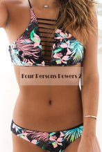 beach sexy women vest bikinis set beach swimsuit swimwear print push up bathing suit white fresh girl J4U66