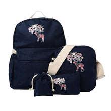 design fashioncolorful deer pattern canvas women backpack casual travel bags korean school bags mochila feminina J4U66