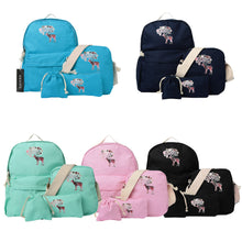 design fashioncolorful deer pattern canvas women backpack casual travel bags korean school bags mochila feminina J4U66