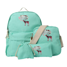 design fashioncolorful deer pattern canvas women backpack casual travel bags korean school bags mochila feminina J4U66