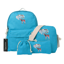 design fashioncolorful deer pattern canvas women backpack casual travel bags korean school bags mochila feminina J4U66