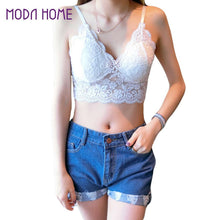 women tops spaghetti strap ladies camisole black white lace bralette sexy tank top women crop top J4U66
