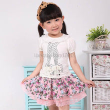 New Children Kids Girls Floral Lace Tutu Skirts Baby Flower Princess Party Mini Skirt J4U66