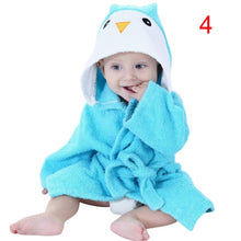 New Cotton Hooded Animal Baby Bath Robe Cartoon Warm Towel Character Kids Bathrobe Infant Towels J4U66