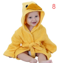 New Cotton Hooded Animal Baby Bath Robe Cartoon Warm Towel Character Kids Bathrobe Infant Towels J4U66