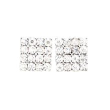 design elegant jewelry rhinestone square stud earrings for women vintage crystal earrings brincos J4U66