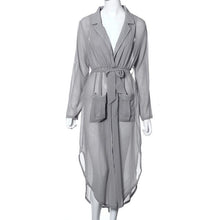 Designer Women Casual Loose Deep V Neck Dress Sexy Split Chiffon Dress Plus Size  J4U66