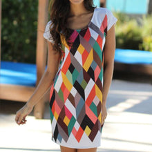 Designer Women Style Round Neck Short Sleeve Printing Bodycon Party Evening Mini Dress Vestidos De Festa Dress J4U66