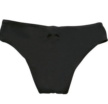 Black Women Panties Sexy Heart Cut-Out T-Back Thong Bottom G-String Panties  J4U66