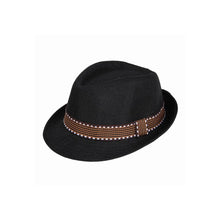 kids boy girl unisex fedora hat contrast trim cool jazz hat trilby cap chapeau J4U66