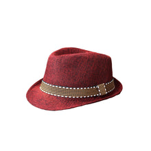 kids boy girl unisex fedora hat contrast trim cool jazz hat trilby cap chapeau J4U66