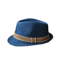 kids boy girl unisex fedora hat contrast trim cool jazz hat trilby cap chapeau J4U66