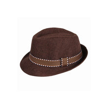 kids boy girl unisex fedora hat contrast trim cool jazz hat trilby cap chapeau J4U66