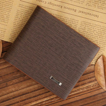 Fashion Men Brown Billfold Coffee Leather Wallet Credit Card Men Purse Clutch Bifold Mini Wallets  J4U66