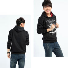 men hoodies tree letter print long sleeve casual men sweatshirt pullover tops blusas black J4U66