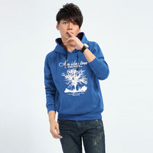 men hoodies tree letter print long sleeve casual men sweatshirt pullover tops blusas black J4U66