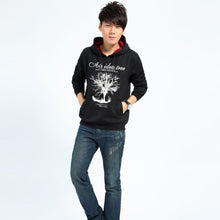 men hoodies tree letter print long sleeve casual men sweatshirt pullover tops blusas black J4U66