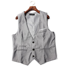 Fashion Men Slim V-neck Fit Formal Casual Dress Suit Waistcoat J4U66