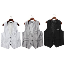 Fashion Men Slim V-neck Fit Formal Casual Dress Suit Waistcoat J4U66