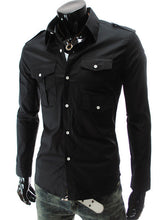 Fashion Mens Luxury Long Sleeve Casual Slim Fit Stylish Dress Shirts Mens shirts for Lovers Camisetas Tops J4U66