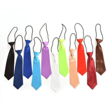 School Boys Children Kids Baby Wedding Solid Colour Elastic Tie Necktie J4U66