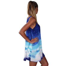 New Fashion Sexy Women's Casual Print Sundress Sleeveless Short Mini Dress  J4U66