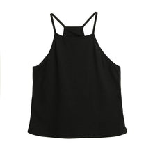 solid women crop top sexy tank tops casual blouse blusas strap sleeveless open back casual cropped vest J4U66