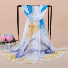 women bohemian chiffon scarf print long shawl sun block beach pashmina elegant thin scarf ladies foulard J4U66