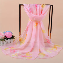 women bohemian chiffon scarf print long shawl sun block beach pashmina elegant thin scarf ladies foulard J4U66